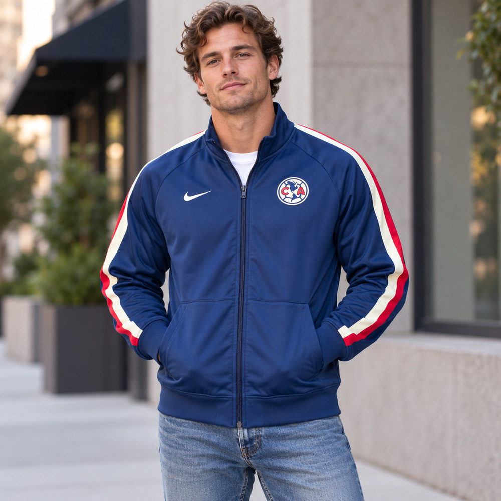 Nike Club América Soccer Track Jacket Men’s XL Navy Full Zip Liga MX